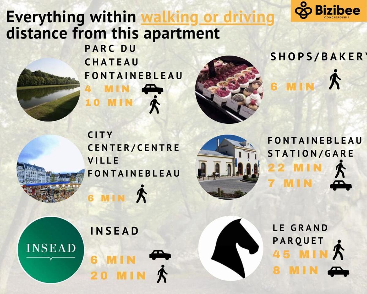 Апартаменты Le Saphir Easy Parking Comfort Фонтенбло Экстерьер фото